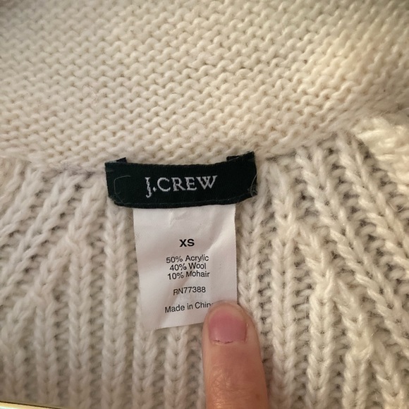 JCrew Cream Wool Button Sweater size XS - Picture 3 of 3